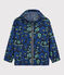 Windjack van gerecycled polyester voor jongens blauw SMOKING/wit MULTICO