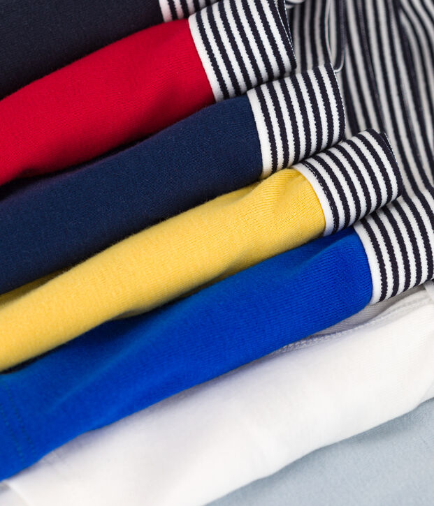 Set van 7 effen boxershorts voor jongens in katoen multicouleur