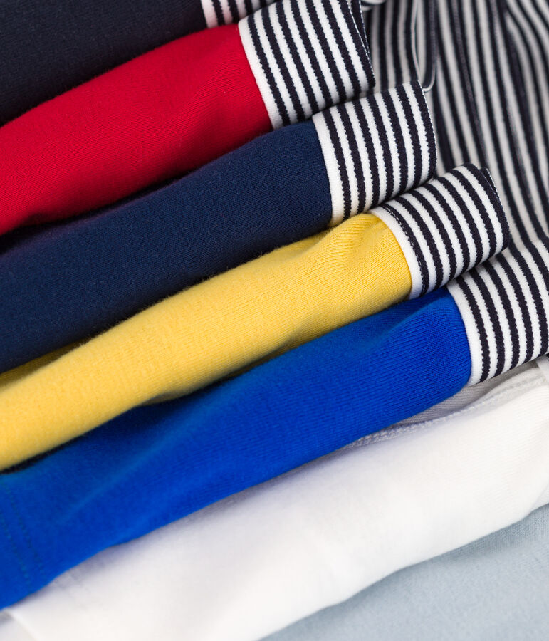 Set van 7 effen boxershorts voor jongens in katoen multicouleur