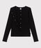 Effen katoenen damesvest zwart BLACK
