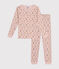 Pyjama ajusté en coton imprimé à fleurs enfant SALINE/ MARSHMALLOW