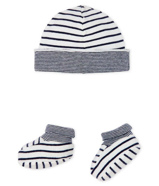 Set muts en schoentjes babyjongen van gebreide stof variante 1