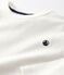 T-shirt in biokatoen voor jongens/meisjes wit MARSHMALLOW