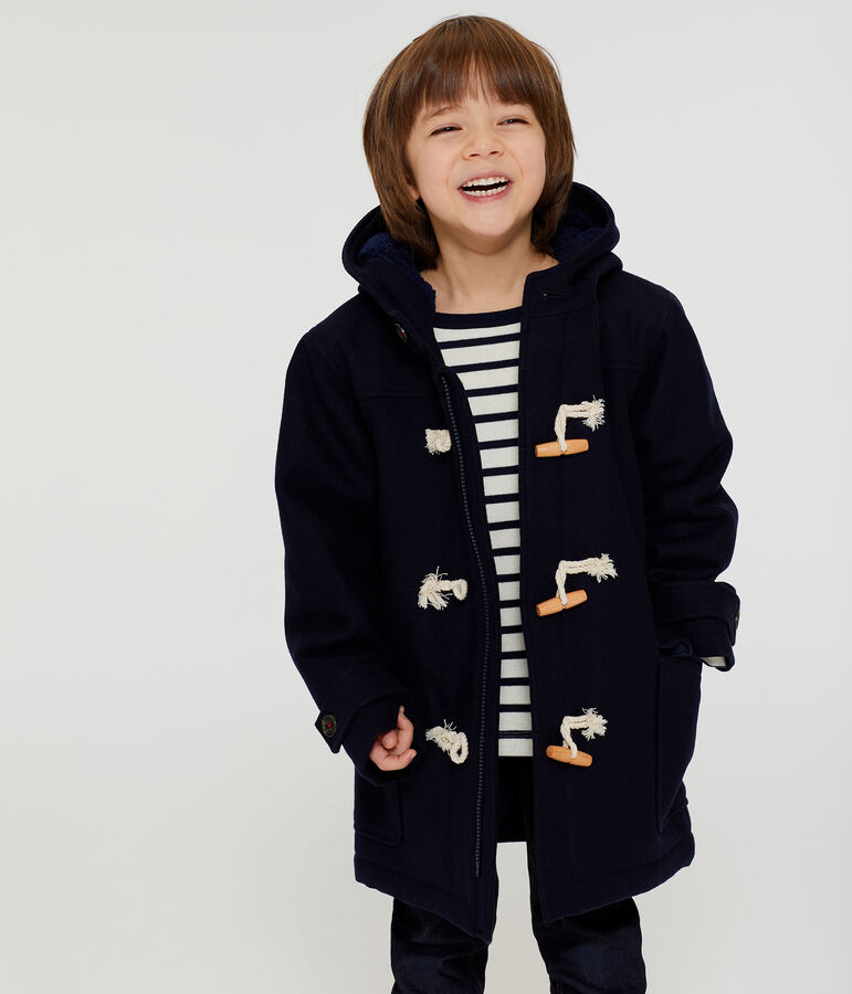 Duffle coat enfant gar&ccedil;on bleu