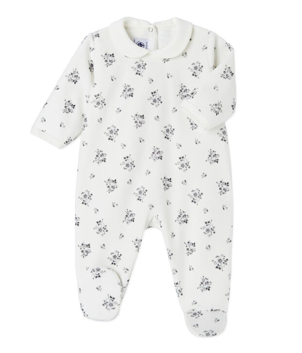 Pyjama met dessin voor babymeisjes wit/multicouleur