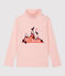 Sous-pull en coton enfant fille rose MINOIS