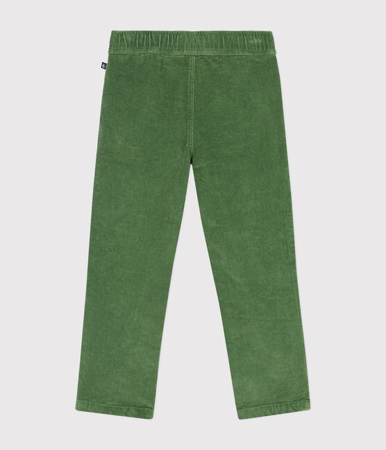 Rechte broek van velours voor jongens groen PALMERAIE
