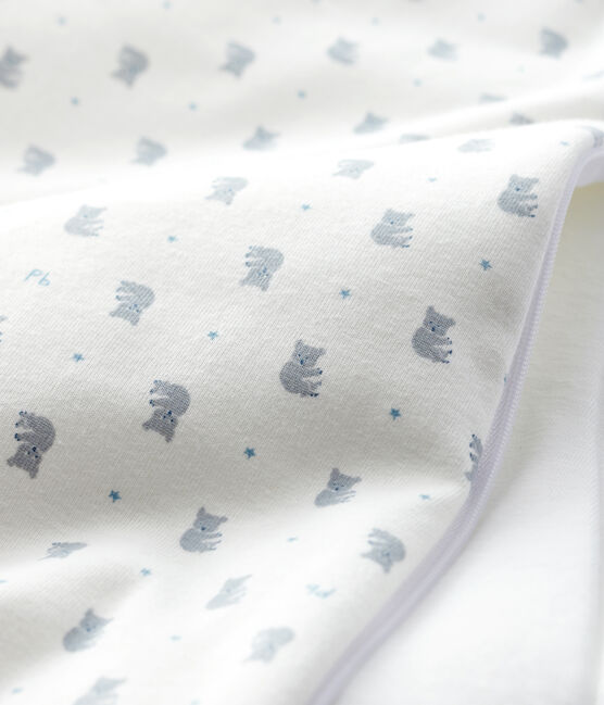 Gigoteuse bébé en coton biologique blanc MARSHMALLOW/gris GRIS/ MULTICO