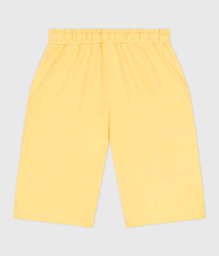 Bermuda short enfant en coton jaune