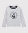 Tee-shirt réversible enfant garçon bleu SMOKING/blanc MARSHMALLOW