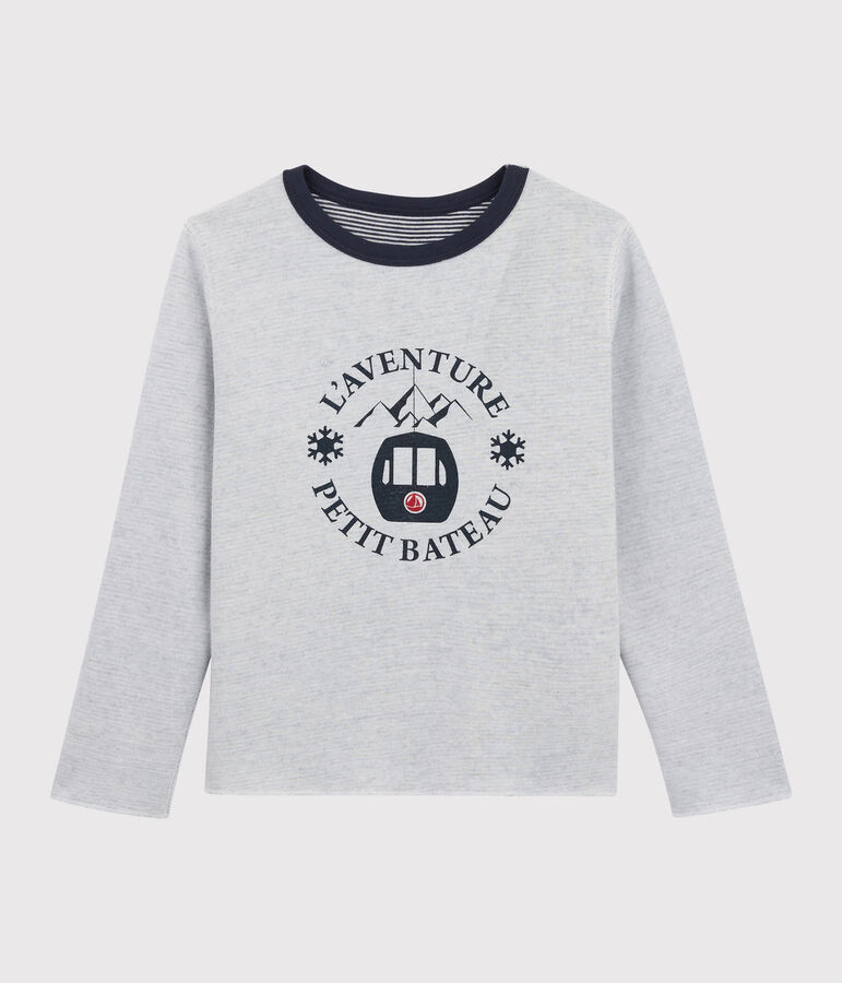 Omkeerbaar T-shirt jongens kinderen blauw/wit