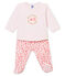 Pyjama voor babymeisjes roze VIENNE/wit MULTICO