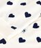 Pyjama femme en coton &eacute;ponge imprim&eacute; c&oelig;urs bleu/bleu
