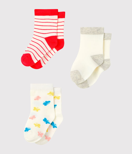 Set van 3 paar babymeisjessokken variante 1