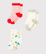 Set van 3 paar babymeisjessokken