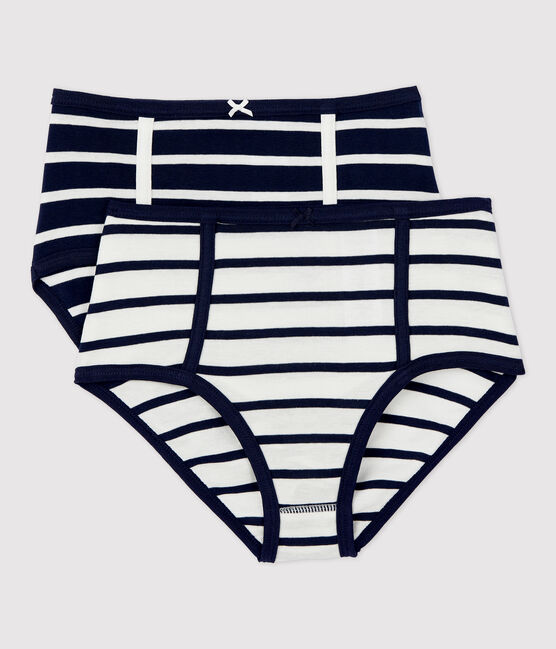 Set van 2 damesslipjes met hoge taille in biokatoen Variante 1 PACK