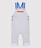 Salopette baby van molton grijs BELUGA CHINE