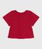 Blouse enfant en coton manches courtes à motif fleurie SPI