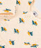 Jurk met lange mouwen in doorgestikte tubic met print voor baby's wit AVALANCHE/ MULTICO