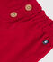 Effen fluwelen babyshort rood TERKUIT