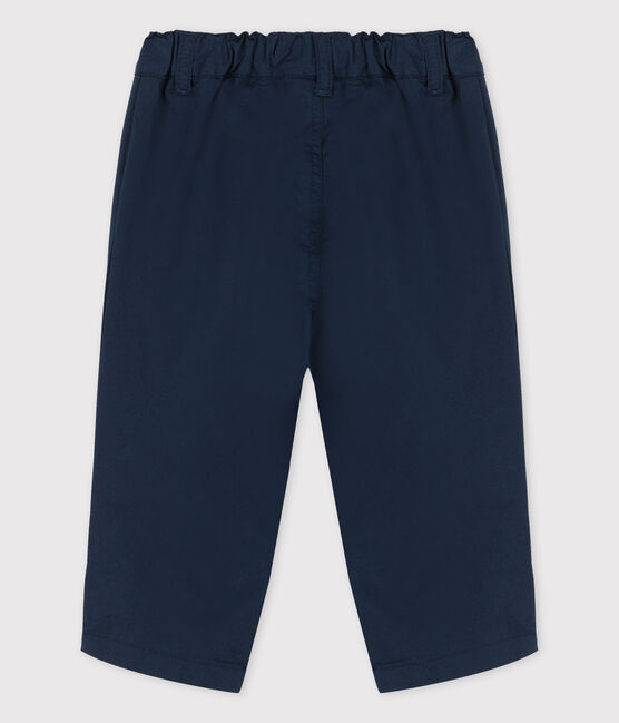 Leuke broek in stevige keperstof voor baby's blauw SMOKING