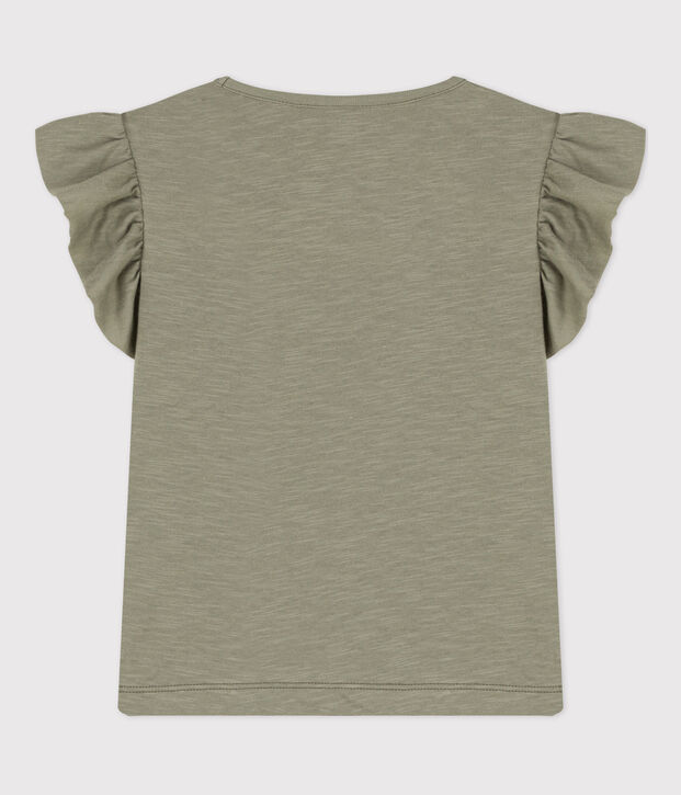 Katoenen T-shirt met korte mouwen voor meisjes groen