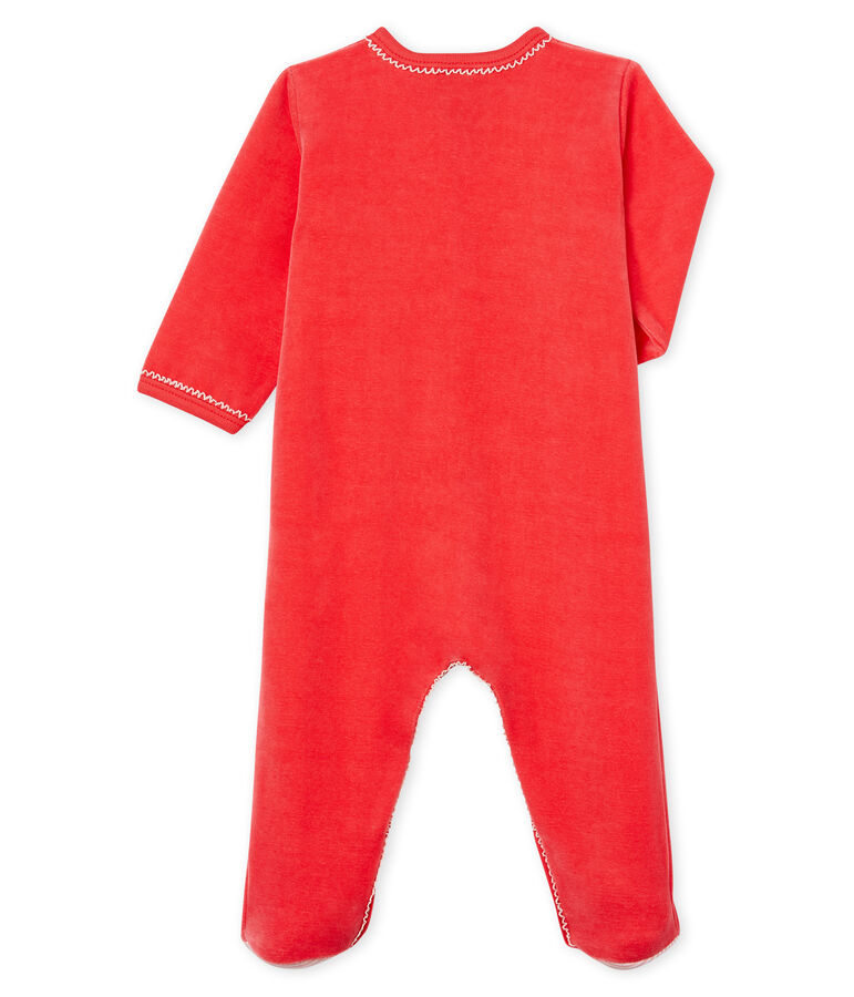 Fluwelen slaappakje babymeisje rood
