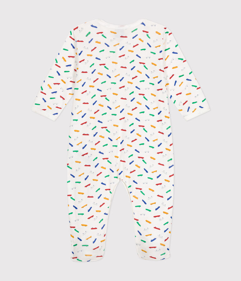 Pyjama imprim&eacute; skateboard en coton b&eacute;b&eacute; blanc/multicouleur