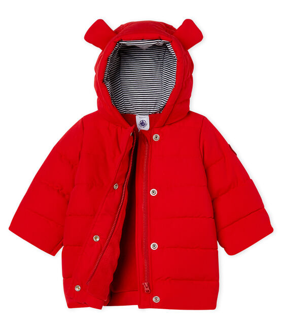 Doudoune bébé fille en microfibre rouge TERKUIT