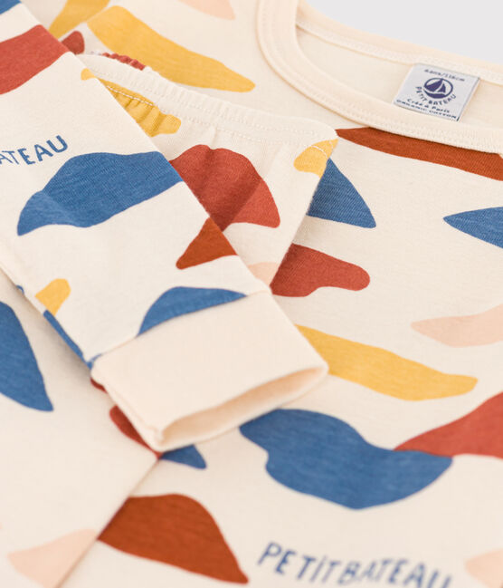 Snugfit pyjama voor kleine meisjes / jongens in katoen wit AVALANCHE/ MULTICO