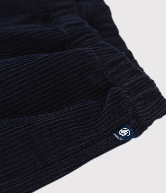 Fluwelen broek voor baby's blauw SMOKING