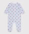 Pyjama b&eacute;b&eacute; en coton avec col, imprim&eacute; c&oelig;urs blanc/multicouleur