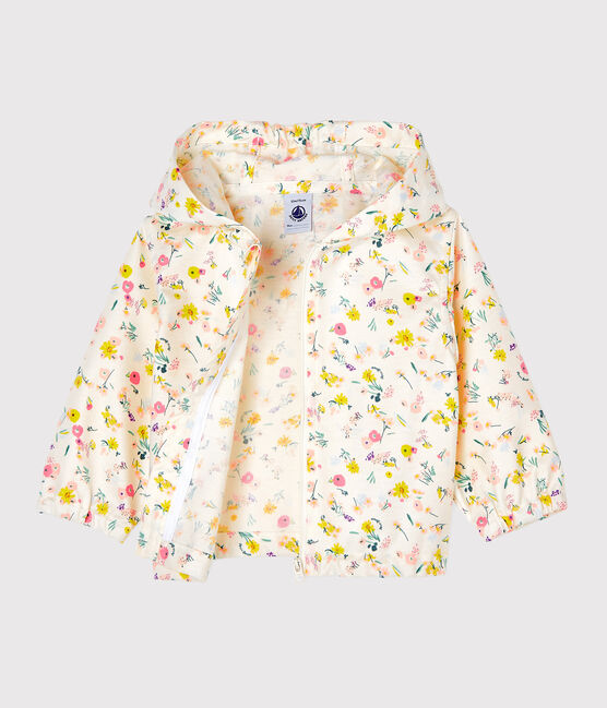 Coupe-vent imprimé bébé mixte blanc MARSHMALLOW/rose ROSE/ MULTICO