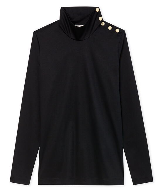 Sous pull femme boutonné noir NOIR