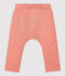 Broek in doorgestikt tubic voor baby's roze PAPAYE