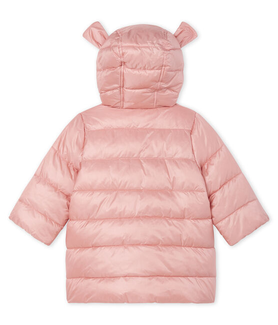 Donsjack van gesatineerde polyamide babymeisje roze FLEUR
