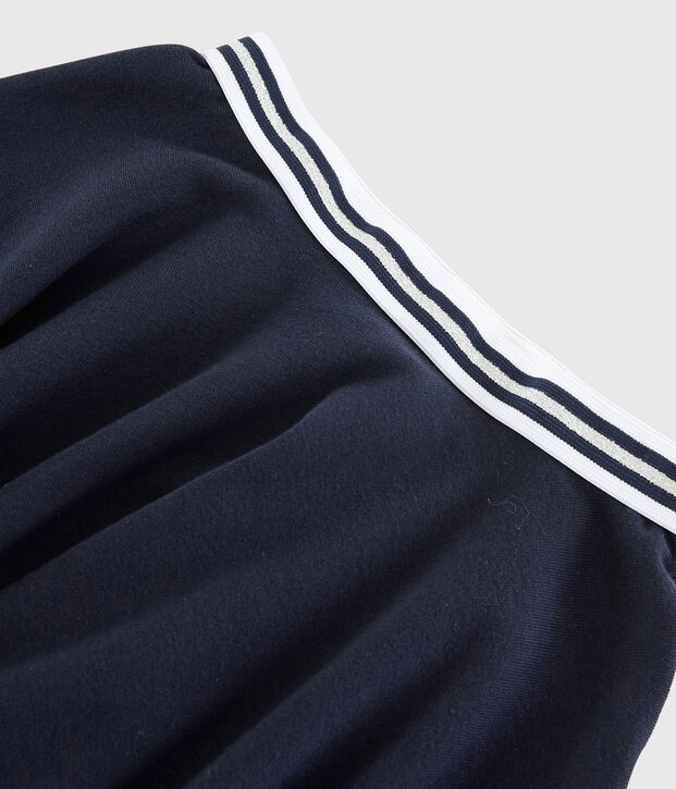 Jupe en maille enfant fille bleu marine