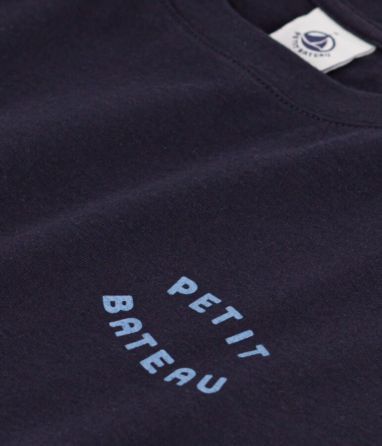 LE DROIT, katoenen T-shirt voor dames met ronde hals blauw