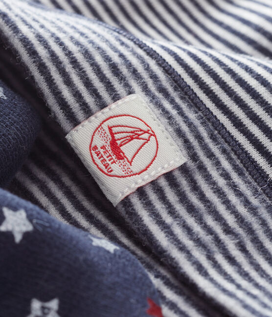Muts en slofjes voor babyjongens blauw SMOKING/wit MULTICO