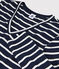 T-shirt iconique col V Femme bleu SMOKING/blanc MARSHMALLOW