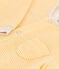 Lange jumpsuit met strepen van wol en biologisch katoen geel OCRE/wit MARSHMALLOW