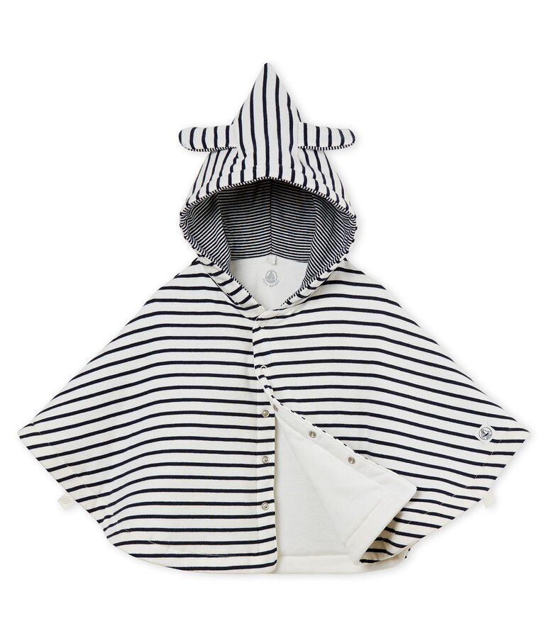 Iconische uniseks babycape wit MARSHMALLOW/blauw SMOKING