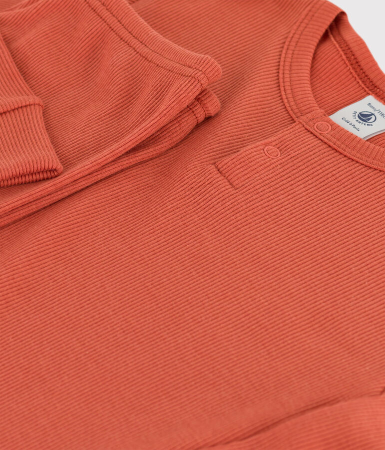 Pyjama en coton et lyocell enfant rose