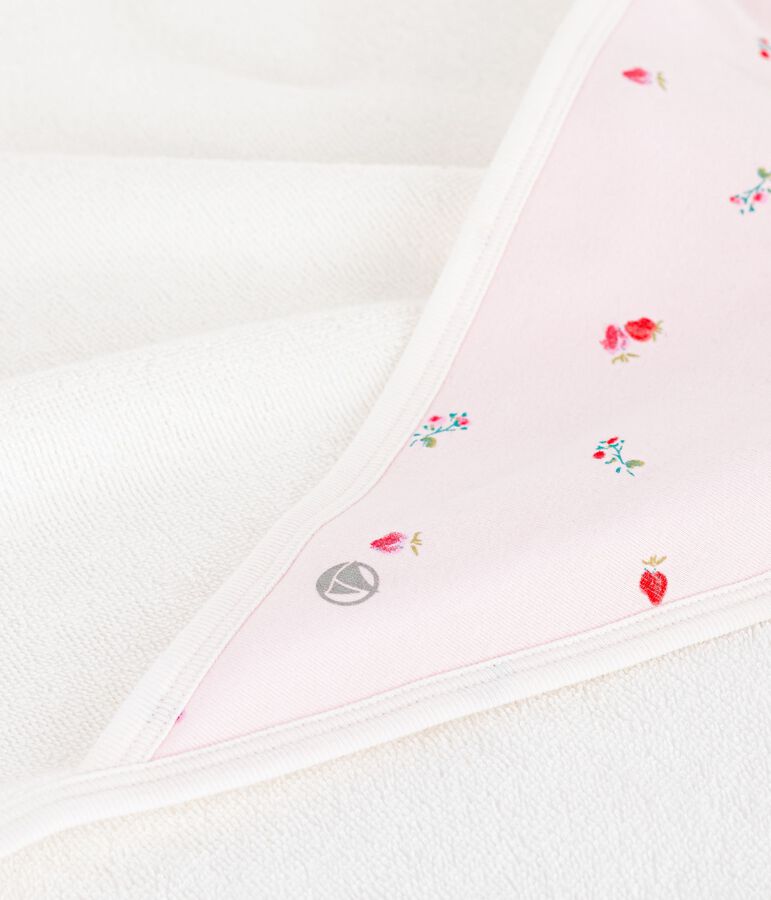 Carr&eacute; de bain b&eacute;b&eacute; en coton rose BARELY/ MULTICO