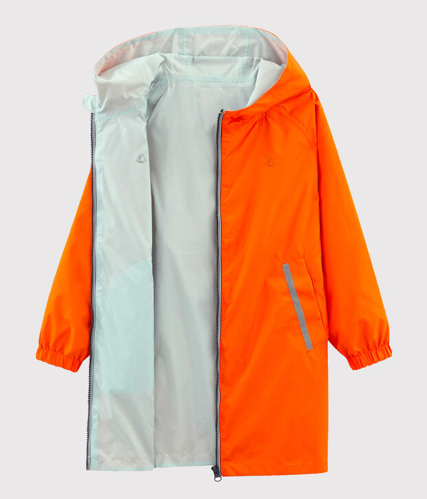 Omkeerbare uniseks windstopper voor kinderen oranje/blauw
