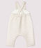 Salopette longue bébé en tubique beige MONTELIMAR CHINE