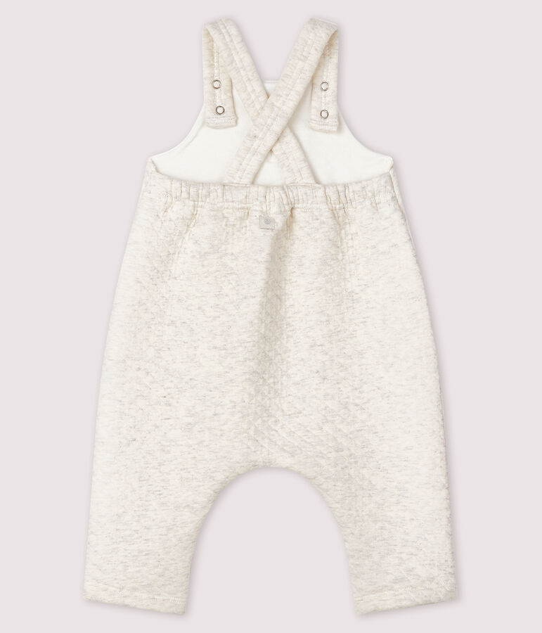 Salopette longue b&eacute;b&eacute; en tubique beige
