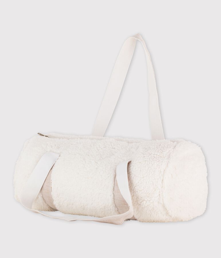 Sac polochon en sherpa blanc