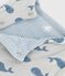Gilet sans manche réversible bébé en coton imprimé baleines CO2/ ADRIATIC