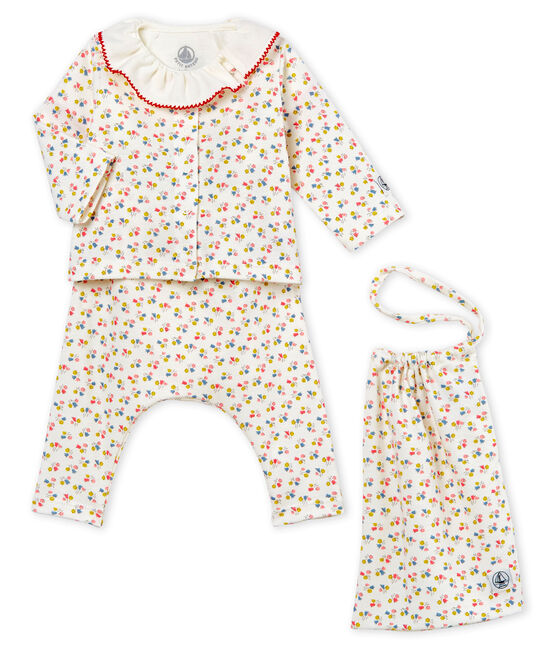 Ensemble 4 pièces bébé fille imprimé variante 1
